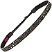 Hipsy Women's Non-Slip Headband Adjustable Glitter 2pk Black & Silver