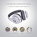 SNLSY Bluetooth Headphones Over Ear Hi-Fi 40mm Driver Foldable Portable Control Wireless Bluetooth Headphones Built-in Mic Soft Earmuffs White