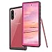 Sfulatdc Compatible with Galaxy Note 10+5G Waterproof Case, IP68 Underwater Dirtproof Shockproof Built in Screen Protector Full Body Protective Cover for Samsung Note 10 Plus Pink/Clear