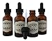 Royal Green (60 ML) Amber Glass Dropper Bottles 2 OZ Plus Bonus - Decorative Labels, Great for uv Light-Sensitive Liquids. Use in Essential Oils, serums, Cosmetics, perfumes and Laboratory. 4 - Pack