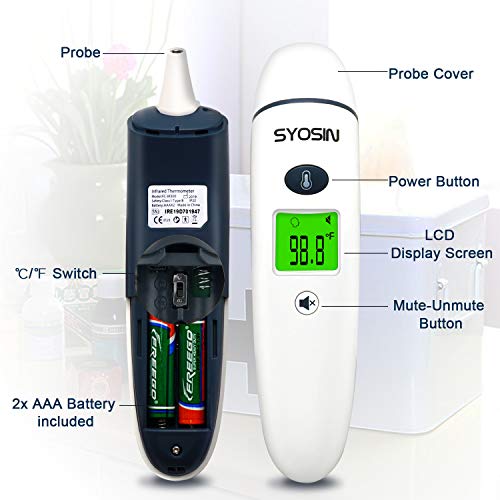 [New Generation]Medical Forehead and Ear Thermometer, 8-in-1 Professional Digital Medical Thermometer, Infrared Fever Thermometer with New Algorithm for Best Accuracy