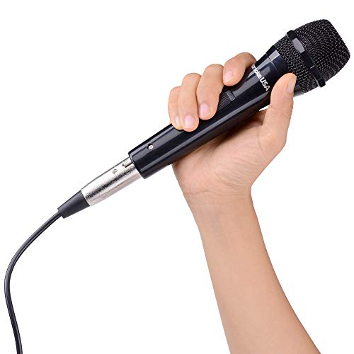 Karaoke USA Dynamic Microphone, Black, Apple (M189)