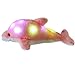 Bstaofy 18'' Light up Dolphin Stuffed Animal Night Light Colorful Glowing Dolphin Soft LED Plush Toys Gift for Kids on Christmas Birthday Festivals, Pink