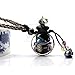 Essential Oil Pendant, UPmall Aroma Fragance Colored Glaze Pendant With Adjustable Chain Perfume Diffuser, Gift Wrap, 1 Free Transfer Dropper Pipette and Extra Free Cork Flower in Water Black