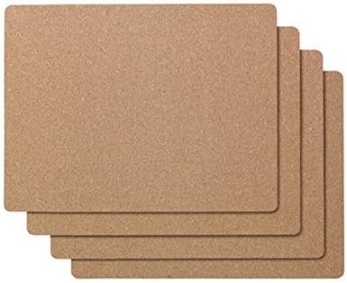 AVSKILD Trivet Place mat,16.5x12.5" Heat Resistant Hot Pads,cork- 4 Pack