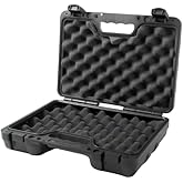 PAK Gun 13-inch Hard Gun Case for Pistols – Weather-Resistant HDPE Shell – Lockable Tabs – Protective Foam – 13.5 x 10 x 3.5 in – Made in USA