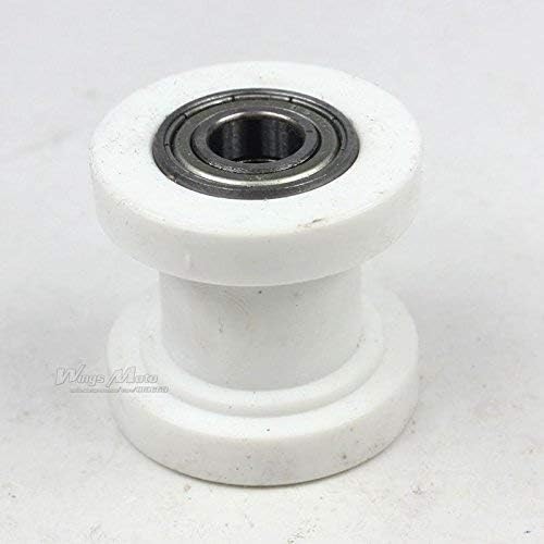 Aquiver Auto Parts New Chain Roller 10mm ID Tensioner Guide Wheel Chinese Dirtbike Pit Bike Motorcycle (White)