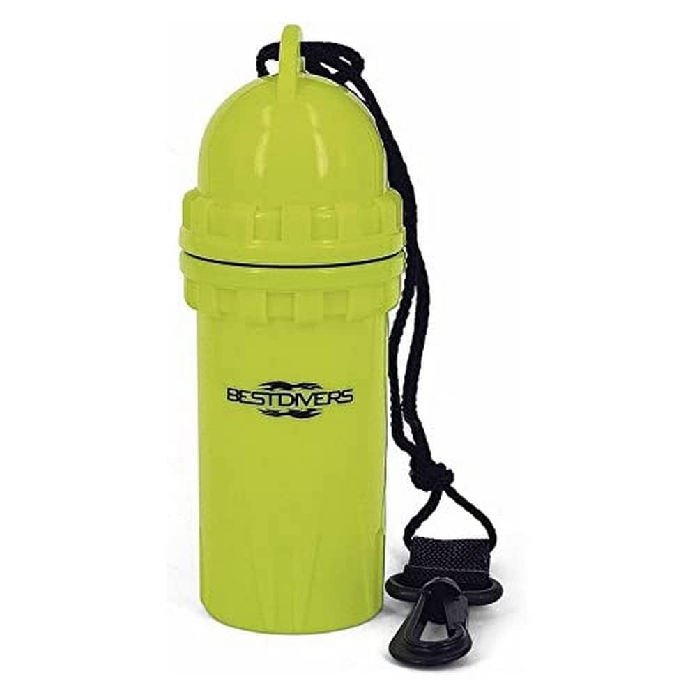 Best divers AI0300 Tin Box with Screw Closure, Small, 12 x 4.5 cm, Yellow