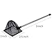 Pawfly 3 Inch Aquarium Fish Net with Telescopic Stainless Steel Handle Small Square Net with Soft Fine Mesh Sludge Food Residue Wastes Skimming Cleaning Net for Fish Tanks Small Koi Ponds and Pools