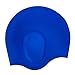 Orgrim Long Hair Swim Cap,Waterproof Silicone Swimming Cap for Adult Woman and Men,Keeps Hair Clean Ear Dry with Nose Clip and Ear Plugs (Blue)