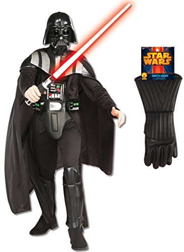 Rubie's Men's Star Wars Deluxe Darth Vader Costume with Lightsaber Bundle