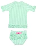 RuffleButts Baby/Toddler Girls Rash Guard 2-Piece