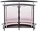 Bar Unit with Acrylic Front Black, Chrome and Smoke