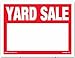 Sam's Signs 3-Pack Yard Sale Sign Kit - Double Sided Red Property Signs with Directional Arrows - 18