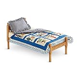 American Girl Addy's Bed & Bedding Beforever New Blue Version for 18