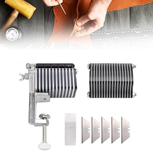 Fyearfly Leather Lace Cutter, Leather Strip Cutter Tabletop Fringe Braiding Strip Belts Lace Cutter Craft Tools for Lace Belt Braided Strip Tassel Cutting