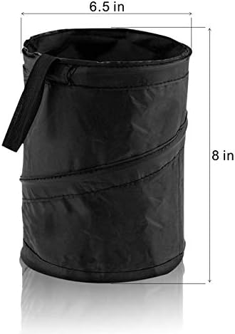 Guokoo Black Compact Mini Collapsible Car Bin, 1.1 x 6.5 x 8 inches - Image 3