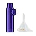 Premium Purple Metal Snuff Bullet Twist Nasal Sniffer (Anodized Aluminum) Holds 3g w HumanFriendly Micro Funnel - Heavy Duty