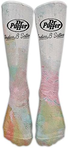 Dr Puffer Indica Sativa 3D Print Womens Long Socks Over Knee Thigh High Socks Stocking