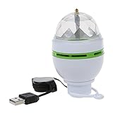 Docooler® 3W LED Portable Stage DJ Light Auto Rotating Bulb with USB Interface