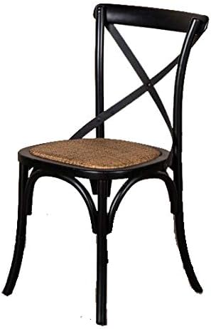 Peppermill Interiors OAK CROSS BACK BENTWOOD KITCHEN DINING CHAIR IN A BLACK PAINTED FINISH