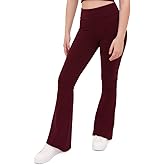 Lilax Girls Flare Leggings Dance Bottoms High Waisted Bootcut Yoga Pants