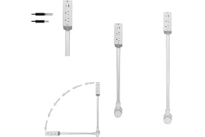 GENERIC Outlet Extender Features Outlet for Hard-to-Reach Spaces, Extending 21''-28'', Suitable for Placement Behind Bedside Tables, desks, Sofas, etc. 2 AC Outlets, USB-C Ports, USB-A Ports.