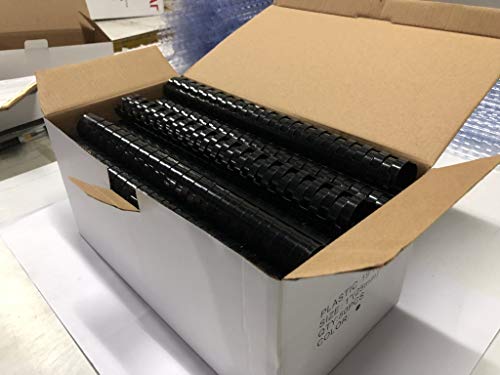 BNC 19 Rings Letter Size Plastic Comb Bindings Black Pack of 50 Size: 25mm (1") - Thumbnail 3
