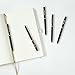 Ace Teah Ballpoint Pen, Stainless Steel Retractable Ballpoint Pens Matte Black Medium Point (1.0mm) Slim Metal Ball Pens Black Ink Gift for Men Women Business Office Supplies - 5 Count