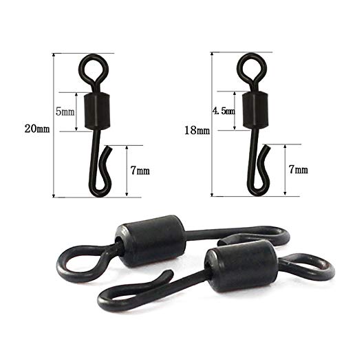 Faironly 150 Stück/Box Angelwirbel Verschiedene Größen Angeln Snap Edelstahl Stecker mit tragbarer Reisebox – Bild 7