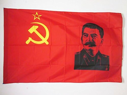 AZ FLAG, USSR with Stalin Flag, 2x3 Ft, Soviet Union communist Banner with Sleeve, 100% Polyester, Fade Resistant
