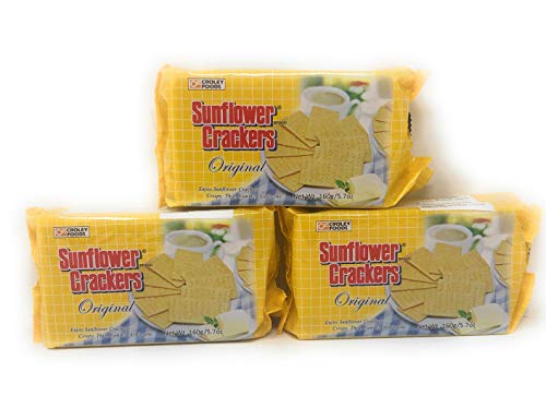 Croley Foods Sunflower Crackers Original 160g/5.7oz, 3 Pack