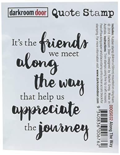 Darkroom Door DDQS032 Quote Cling Stamp 3.3"X2.3" Along The Way, Multi