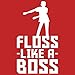 UGP Campus Apparel Floss Like A Boss - Flossin Dance Funny Emote Youth T Shirt - Medium - Red