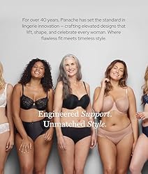 Panache Women's 365 Plunge Bra | Black 34E | Deep V