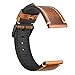 WOCCI 18mm 20mm 22mm 24mm Watch Band,Premium Saddle Style Vintage Leather Watch Strap