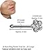 Shuning 20G 24Pcs Straight Nose Pin Stud Rings Stainless Steel Bone Bar Crystal Flower Piercing Jewelry Case