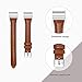 bayite Bands Compatible with Fitbit Charge 2, Slim Genuine Leather Band Replacement Accessories Strap Charge2 Women Men, Brown Small