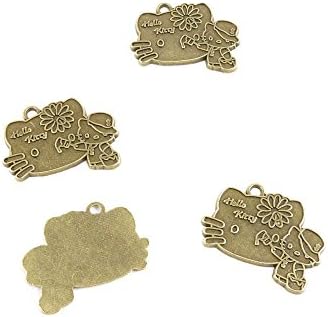 250 PCS Ancient Antique Bronze Fashion Jewelry Making Crafting Charms Findings Bulk for Bracelet Necklace Pendant Retro Accessoires Lots Vintage C1VL2G HelloKitty