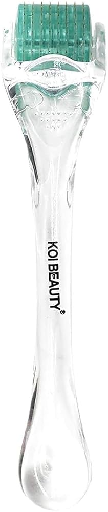 Koi Beauty Professional Derma Roller, 200 Real Individual Titanium Microneedle Roller, Microneedling Roller for Face Body Sca