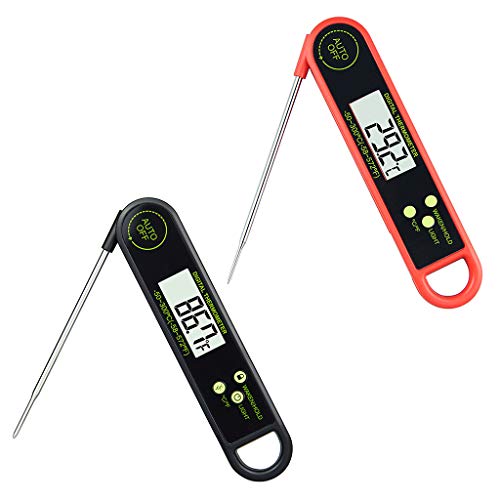 Waterproof Cooking Thermometer Digital Thermometer Instant Read Liquid Thermometer Folding Probe Calibration Function Cooking Food BBQ Grill Kitchen Accessory By Sixsons - Thumbnail 3