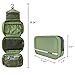 Aeman Hanging Travel Toiletry Bag Portable Foldable Cosmetic Make up Bag for Women & Men Shaving Dopp Kit Organizer Bag, 9.64 x 3.14 x 6.29 Inch (Army Green)
