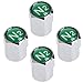 Delight eShop 4Pcs/Set Chrome Car Auto TPMS Valve Stem Caps N2 Nitrogen Tire Insert Cover