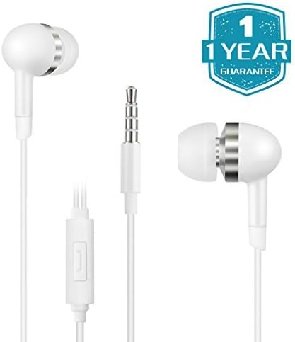 Antopos Wired Earphone, Noise Isolating Earbuds In-ear 3.5mm Headphones with Microphone and Audio Jack Devices (Black)