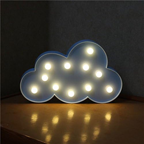Decorative Marquee Sign Night Light Star Moon Cloud LED Decorative Light Decorative Sign Led Marquee Sign for Baby Kids Children Bedroom Shop Décor Light Sign Gifts (1pack,Blue Cloud)