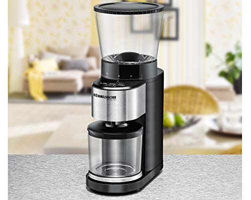 ROMMELSBACHER Kaffeemühle EKM 500 - Kegelmahlwerk, Präzisions-Waage, Halterung für Siebträger, Mahlgrad in 39 Stufen, 5… – Bild 6