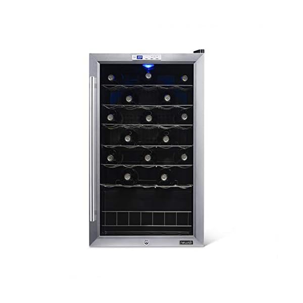 NewAir-Wine-Cooler-and-Refrigerator-33-Bottle-Freestanding-Wine-Chiller-Fridge-Stainless-steel-with-Glass-Door-AWC-330E