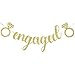 Engagement Banners Glitter Gold Letters He Asked She Said Yes Garland for Wedding, Hen Party, Bridal Shower, Bachelorette Party Favor Decorations (GOLD)