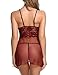 Aidlove Women Lace Babydoll Nightie Sexy Negligee Lingerie Strap Chemise Nightwear Wine Red Large