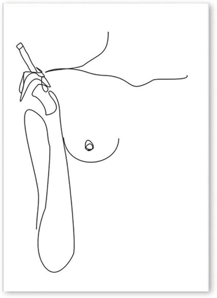 Hsffbhfbh Canvas Picture Art Print Couple Poster Sexy Woman Body Abstract Line Drawing Nude Poster Bedroom Decor Painting 50x70cm 19 7 X27 6 No Frame1 Amazon Co Uk Home Kitchen